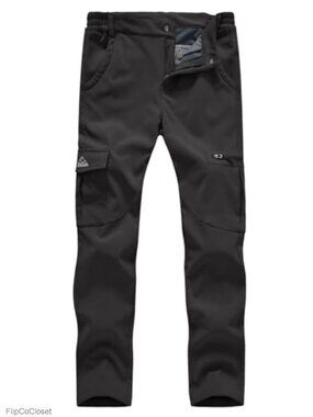 Waterproof Windproof Insulated Wide Leg Cargo Hiking Snow Pants